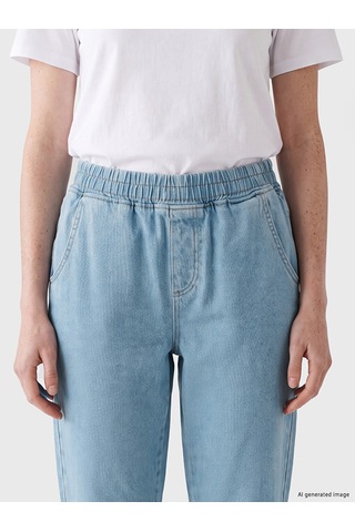 Lcw Comfort İndigo Beli Lastikli Kadın Jean Pantolon