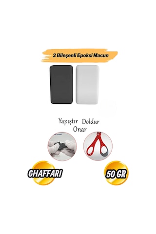 Güçlü Epoksi Macunu Yapıştırıcı Hamur Metal Plastik Seramik Çelik Yapıştırıcı Doldurur Boyanır 50 Gr