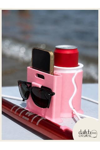 Paddle Board Sup Board Kano Termos Kutu İçecek Telefon Ve Gözlük Tutucu -pembe