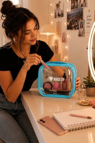 4 Bölmeli Makyaj Çantası Kozmetik Makyaj Bavul Seti Bakım Seyahat Makyaj Kozmetik Organizer Çanta