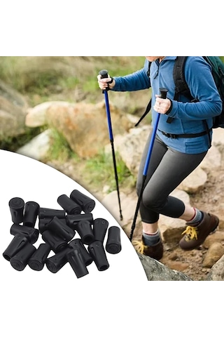 Dolıty 18x Yürüyüş Kutup İpuçları, Trekking Sopa Siyah