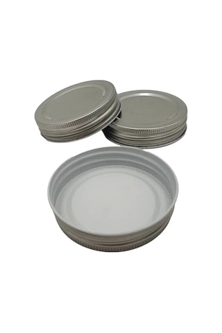 Mnogo Banok 70mm Kavanozlar İçin Vidalı Kapak, Quattro Stagioni Benzeri, 3 Adet 152514506 Gri