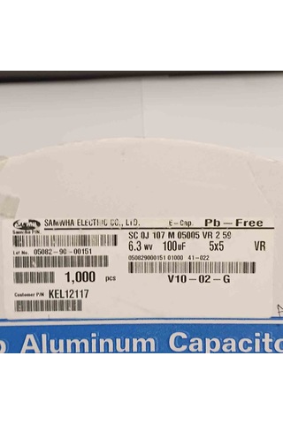 Sc0j107m05005vr259 100mf 6.3v 5x5 Smd Kondansatör 100 Adet