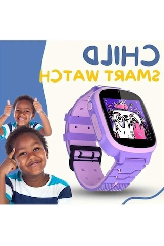 Trendooze Gaojunshop01 2025 Çocuk Akıllı Saati, Mor Mor, Hd Kamera, Eğitici Oyunlar Mor