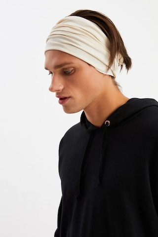 Erkek 4 Fonksiyonlu Koruyucu Pamuklu, Esnek, Terletmez, Bandana, Boyunluk, Maske - Tek Ebat / Bej Bej