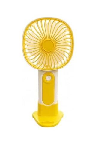 Mini El Fanı Usb Şarjlı Type-c Bağlantılı 3 Kademeli Taşınabilir Elektrikli Fan Masaüstü Ve El Tipi Kullanım Sarı Renk Serinletici Fan . 78379223