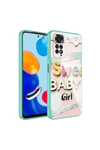 Xiaomi Redmi Note 11s Global Kılıf Kamera Korumalı Desenli Sert Silikon Zore Epoksi Kapak NO5