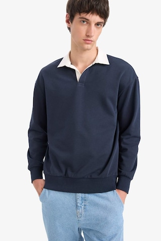 Defacto Boxy Fit Polo Yaka Sweatshirt E6523ax25aunv64 Lacivert