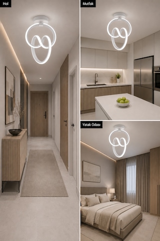 AvizeGO Evora Led Plafonyer Avize Beyaz Işık