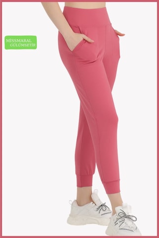 Kadın Curve Eşofman Alt Gül Kurusu Jogger Dalgıç Kumaş Yüksek Bel Çift Cepli Joggers 1061 GÜL KURUSU