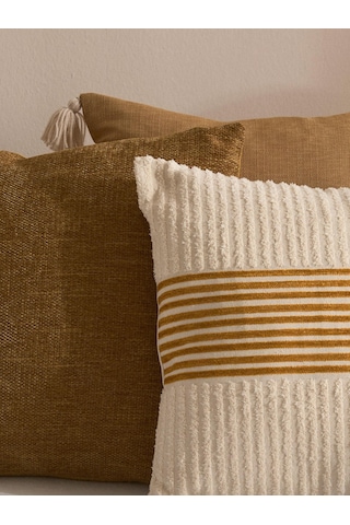 Amber Reflection 3'lü Kırlent Kılıfı Seti Bej