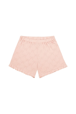 Antebies Kurdele Jakar Fırfırlı Şortlu Pijama Pembe