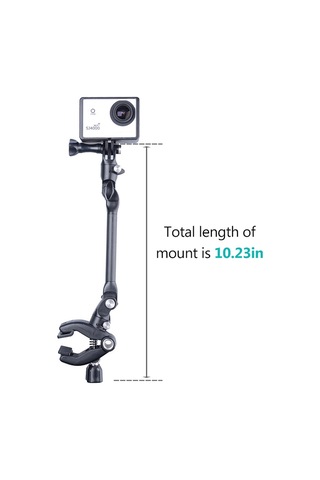 Leezsing 360 Dönebilen 26cm Kameralı Müzik Tutucu - 3.3cm Çaplı Nesnelere Uyumlu, Gopro/xiaoyi/sjcam/aee İçin Dayanıklı Abs Malzeme