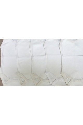 Özdemirlitekstil Bebelino Çıtçıtlı Askılı Badi (5 Li Paket) Krem