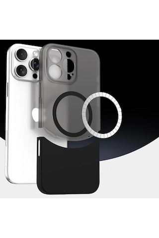 Apple Uyumlu iPhone 16 Pro Max Kılıf M-safe Şarj Özellikli Mıknatıslı Redclick Duble Kapak