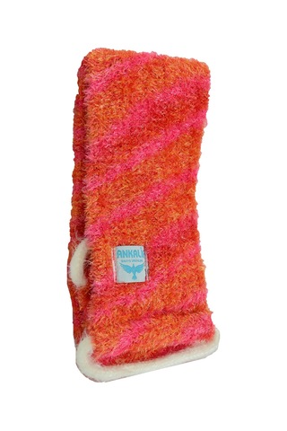 Ankalif İpli Sırt ve Vücut Yumuşak Banyo Lifi Pembe - Turuncu 56 x 10 CM