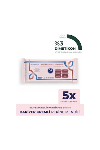 Bariyer Kremli Perine Bölgesi Temizleme Pedi/mendili 50'li - 5 Adet Bariyer Kremli Perine Bölgesi Temizleme Pedi/mendili 50'li - 5 Adet
