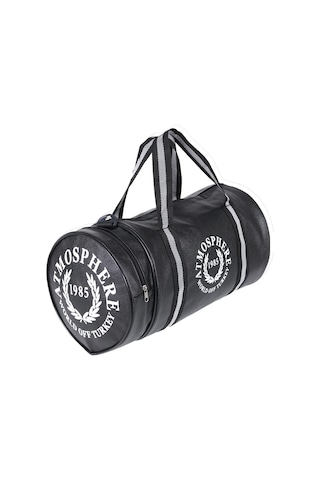 Microcase Unisex Suni Deri 2 Gözlü Geniş Hacimli Spor Çantası Siyah Al4348