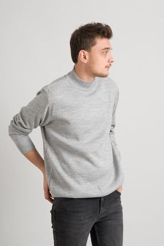 Regular Fit Yarım Balıkçı Nokta Desenli Akrilik Viskon Karışımlı Erkek Triko Kazak 001