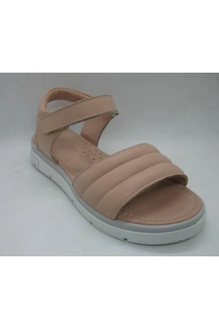 Toddler 491 Pudra Doğal Deri Anatomik Taban Çocuk Sandalet 31-35 Pudra