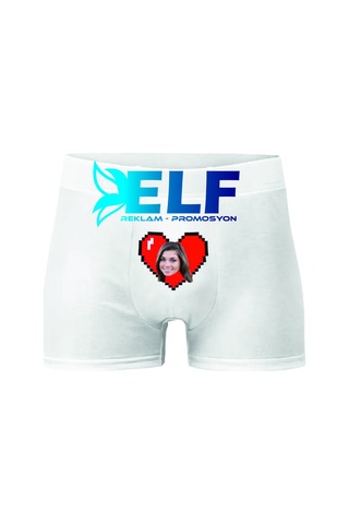 Kişiye Özel Fotoğaraf Kalpli Boxer Resimdeki Renk