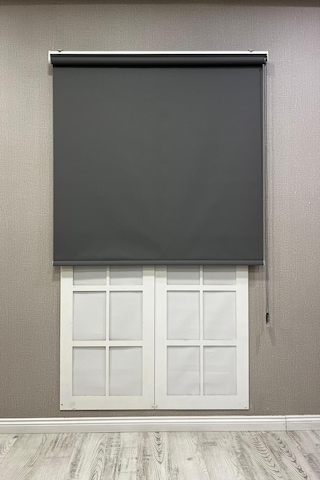 Stor Perde Ithal Mat Polyester Antrasit P1090 Gri