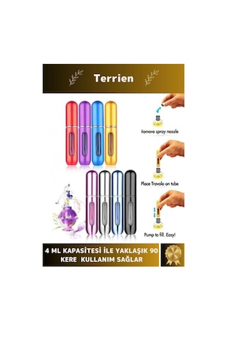 Deluxe Seri Minimal Kullanışlı Taşınabilir Şık Zarif Alüminyum Doldurulabilir Cep Parfüm Şişesi