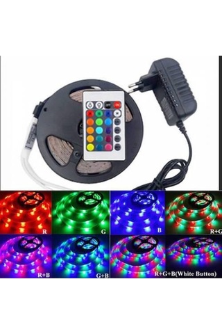 3 Çipli Rgb İç Mekan Şerit Led 5 Metre Dekoratif Aydınlatma Diğer