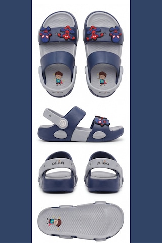 Supernova Ultra Konfor Çift Tabanlı Ortopedik Bebek Ve Çocuk Sandalet Terlik 31-36 Beden Lacivert
