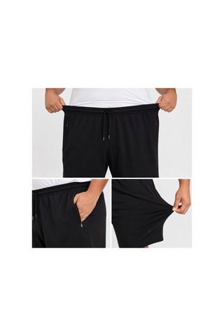 H&c Coolboy Erkek Büyük Beden Battal Şort Fermuarlı Cepli Esnek Günlük Spor Şort 2xl-6xl siyah