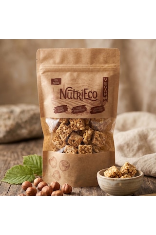 Nutrieco Fındık Krokan Doğal Pancar Şekeri İle Karamelize, Çıtır Atıştırmalık 400gr 400G