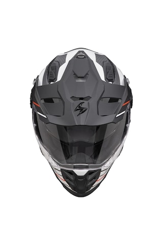 Scorpion Adf-9000 Air Feat Kapalı Motosiklet Kaskı Mat Beyaz Siyah Kırmızı Beyaz - Siyah - Kırmızı