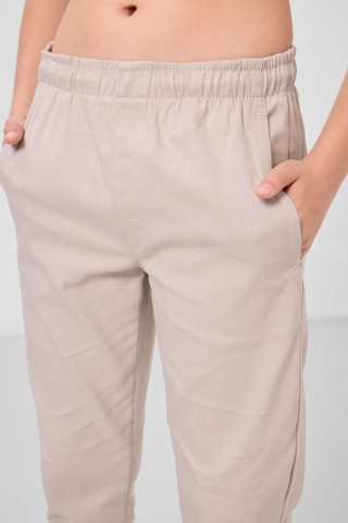 Tommy Life Taş Standart Fit Dokuma Hafif Esnek Chino Erkek Çocuk Pantolon - 11272 Taş