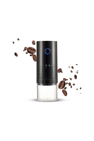 Gajeena Kahve Değirmeni, Seramik Öğütücü, 38 Ayar Kalınlık Regülasyonu, 25g Fıstık Deposu, 120ml Toz Deposu, Usb Şarj Edilebilir, 1500mah Pil, Siyah Siyah