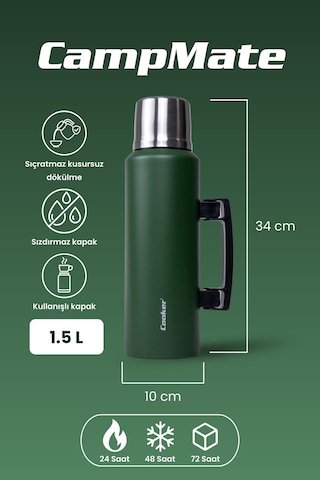 Cooker Campmate 1.5 L Paslanmaz Çelik Termos Ckr2085 Yeşil
