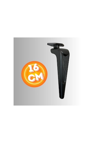 16 Cm Metal Klas Koltuk Ayağı Mobilya Ayağı Ünite Ayağı Konsol Ayağı Puf Berjer Ayağı Siyah