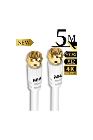 Mn6 M119x 5 Metre Anten Kablosu/hazır Altın Uç F Konnektör-4k/çanak Anten Kablosu-rg6 U6 Anten Kablosu