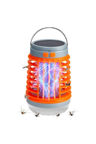 Dianziye Güneş Enerjili Dış Mekan Kovucu Işığı - Usb Şarjlı, Su Geçirmez, Zarfı Az Gürültülü, El Tutan Kamping Feneri Turuncu W890-1