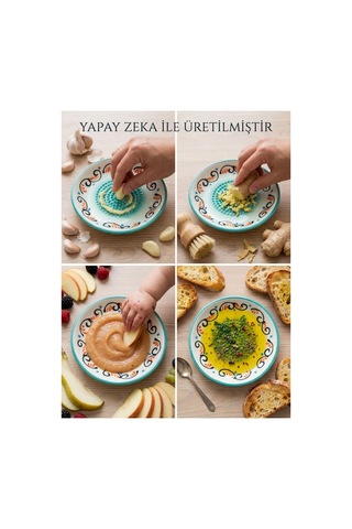 Bsg Design Seramik Sarımsak Ve Zencefil Rende Tabağı 13 Cm - El Yapımı Çini Rende - 945392913 Diğer