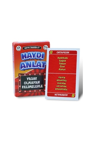 Haydi Anlat Kart Oyunu Zeka Akıl Strateji Yasak Olmayan Kelimelerle Anlat 55 Kart