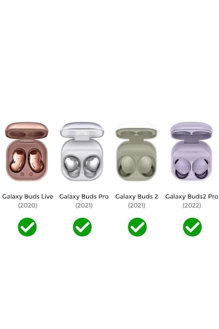 Samsung Galaxy Buds Live - Galaxy Buds Fe Yumlu Mat Silikon Kılıf+kanca Lila