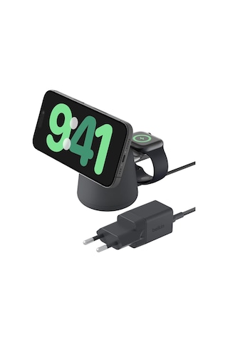 Belkin Boostcharge Pro 2'si1 Arada Magesafe Şarj İstasyonu Siyah