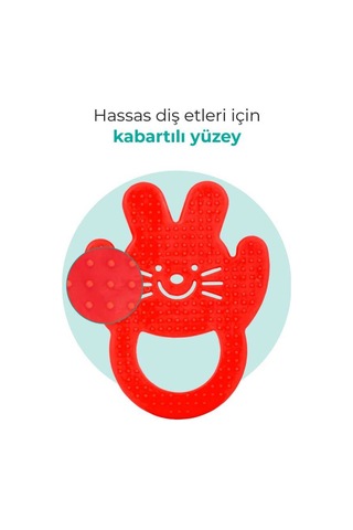 Mamajoo Yumuşak Diş Kaşıyıcı Kırmızı Tavşan