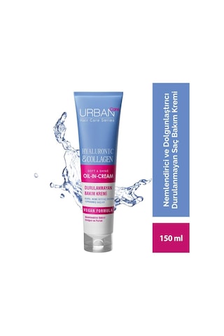 Urban Care Hyaluronik Asit & Kolajen Kuru Ve Cansız Saçlara Özel Durulanmayan Bakım Kremi 150 Ml- Vegan