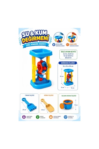 Bytoys By-967 Su Ve Kum Değirmeni Suluklu