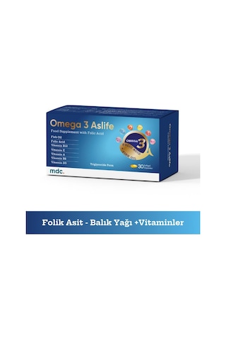 Omega 3 Aslife 30 Kapsül