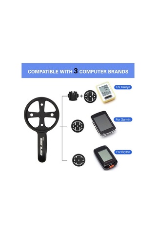 Ebitda 22.2mm Bisiklet Garmin, Bryton Montajı Siyah, 4 Adaptör İle Siyah