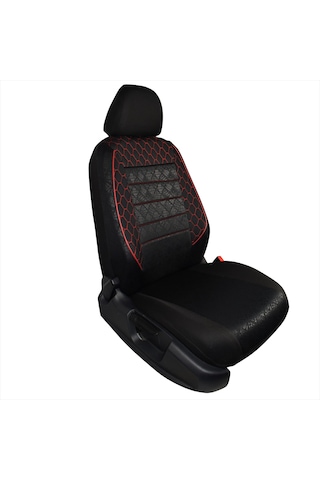 Gof Plus Serisi Universal Oto Koltuk Kılıfı Siyah-Kırmızı Dikişli