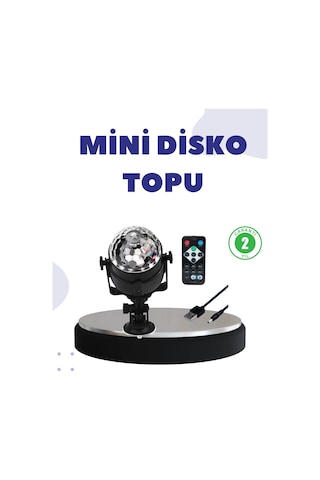 Ses Duyarlı Mini Disko Küre Lamba .