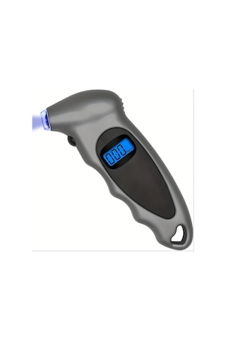 Boatshop1 Gri Dijital Lastik Basinc Olcer 150 Psı 4 Ayarli Kaymaz Tutma Kolu Aydinlatmali Lcd Ekran Otomobil Kamyon Bisiklet Motosiklet
